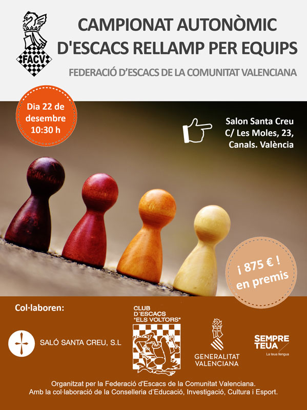 torneo ajedrez equipos clubes en Valencia, España