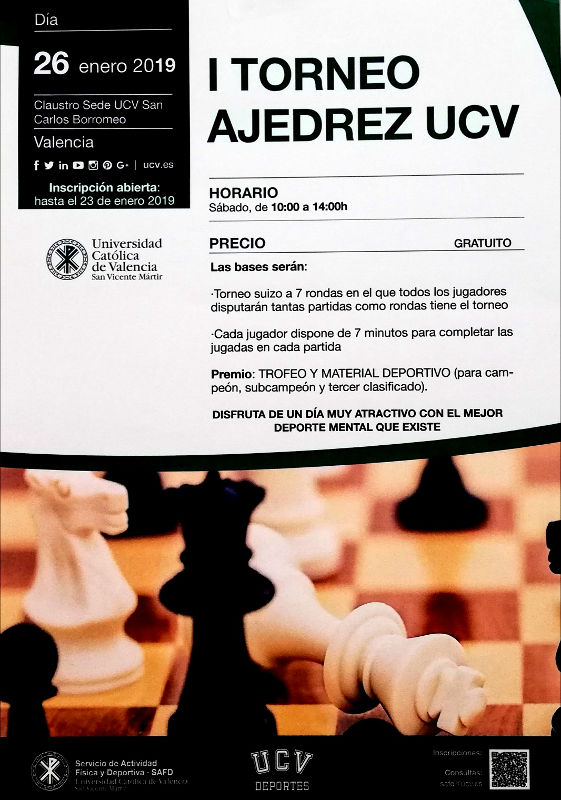 cartel torneo ajedrez Valencia España