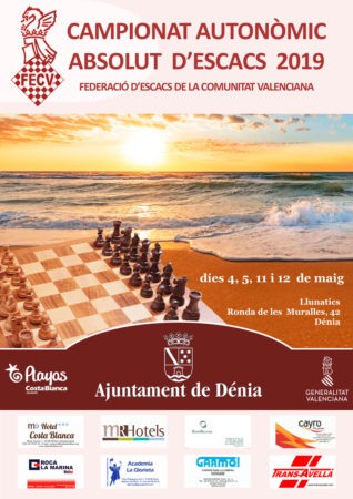 cartel torneo ajedrez en Denia, Alicante