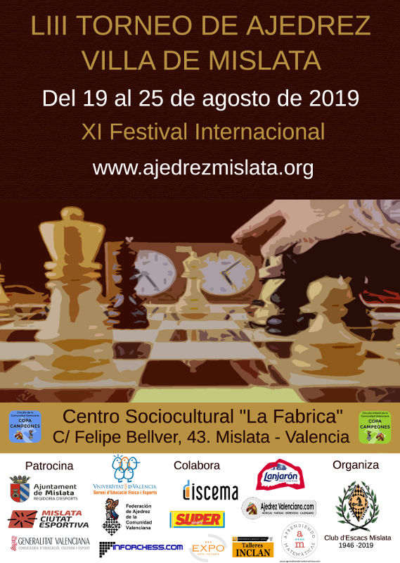 Cartel torneo ajedrez Mislata, España