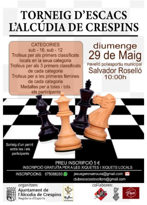 Cartel del torneo de ajedrez